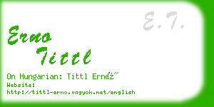 erno tittl business card